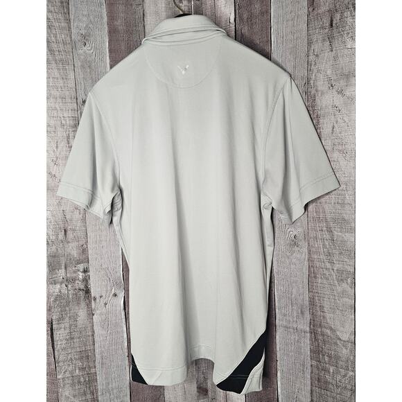 CALLAWAY X-Series Golf Short Sleeve Polo Gray Black Soft SHIRT Men's size Medium - Picture 2 of 5